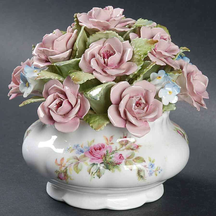 Moss Rose (Montrose Shape) Floral Cluster by Royal Albert-1
