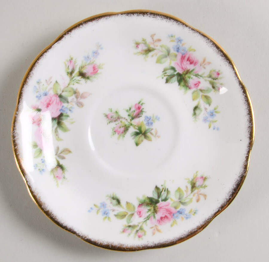 Moss Rose (Hampton, Older) Saucer by Royal Albert-1