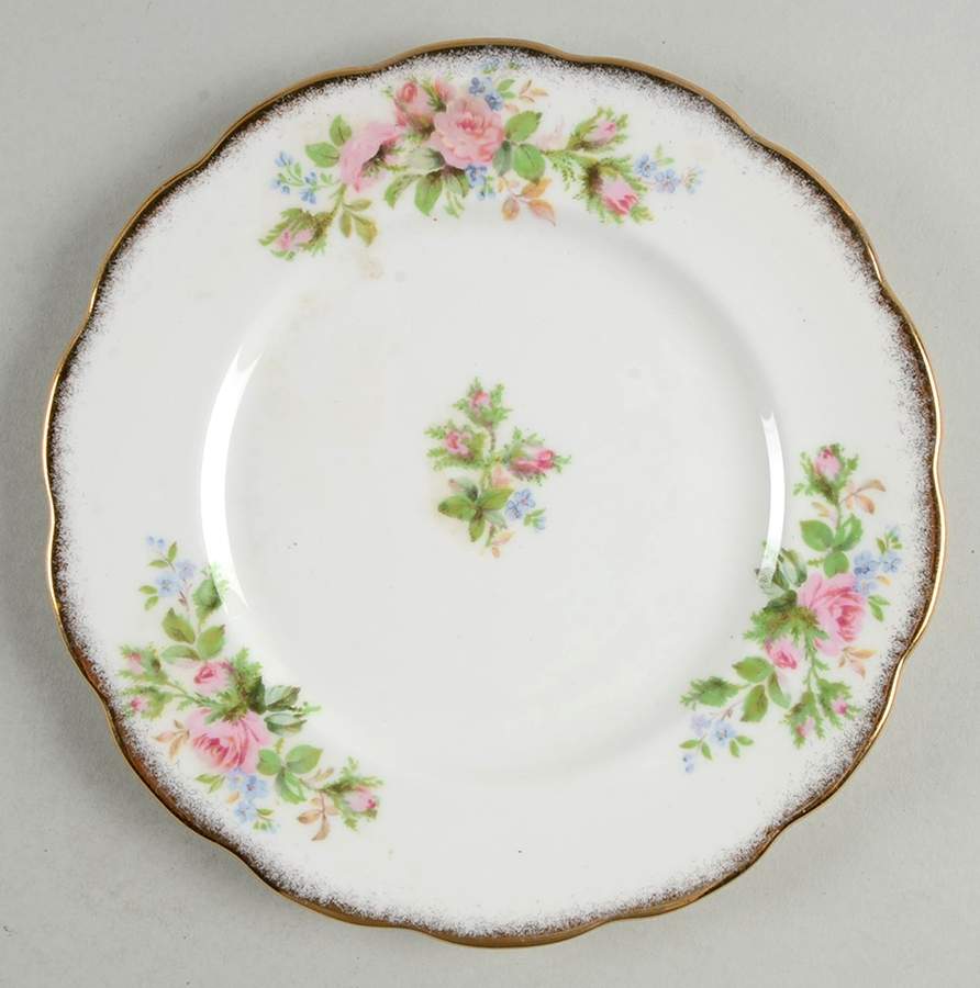 Moss Rose (Hampton, Older) Dessert/Pie Plate by Royal Albert-1