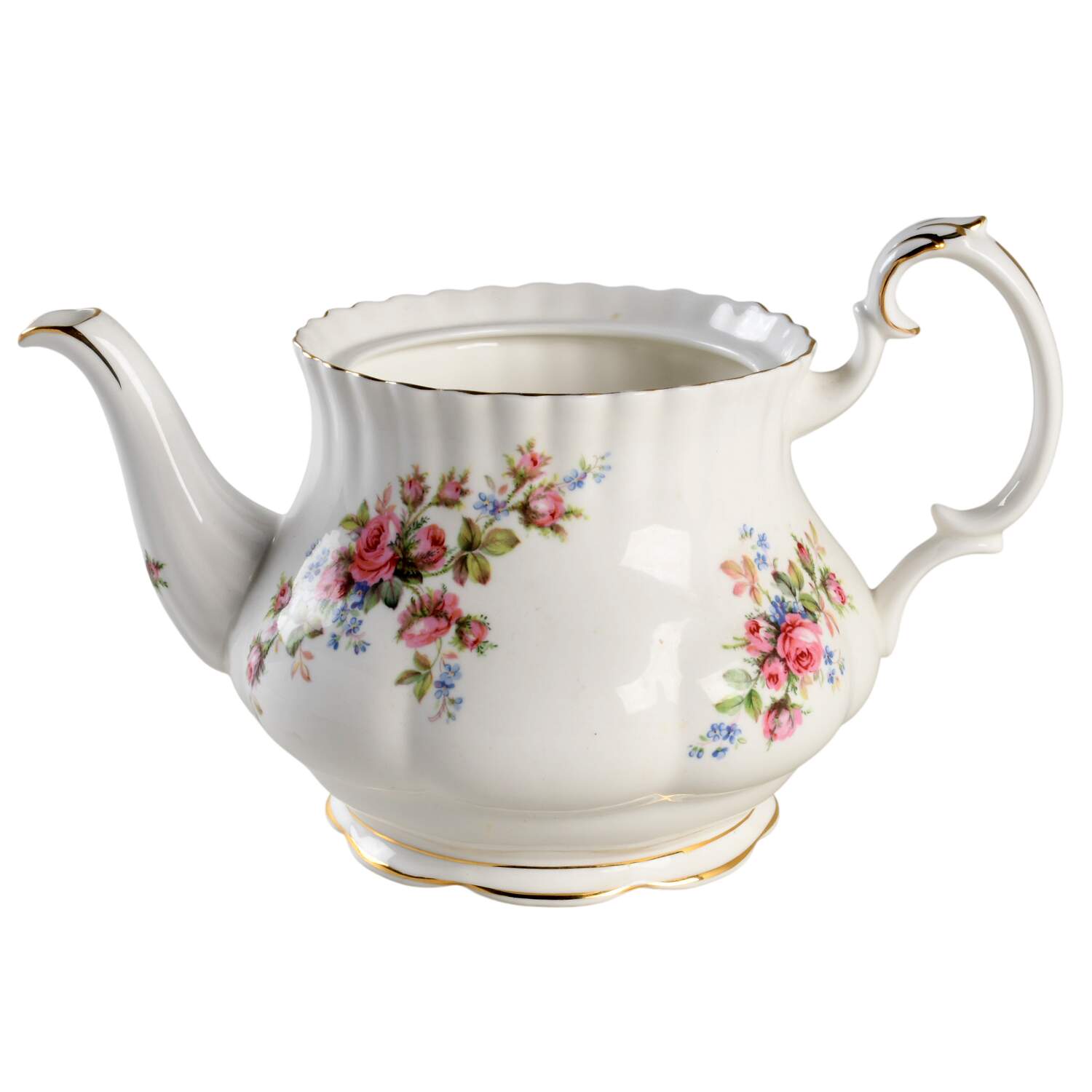 Moss Rose (Hampton, New) Teapot No Lid by Royal Albert-1