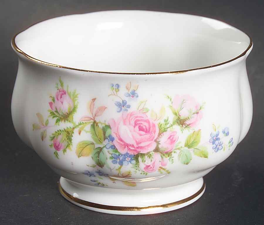Moss Rose (Hampton, New) Mini Open Sugar Bowl by Royal Albert-1