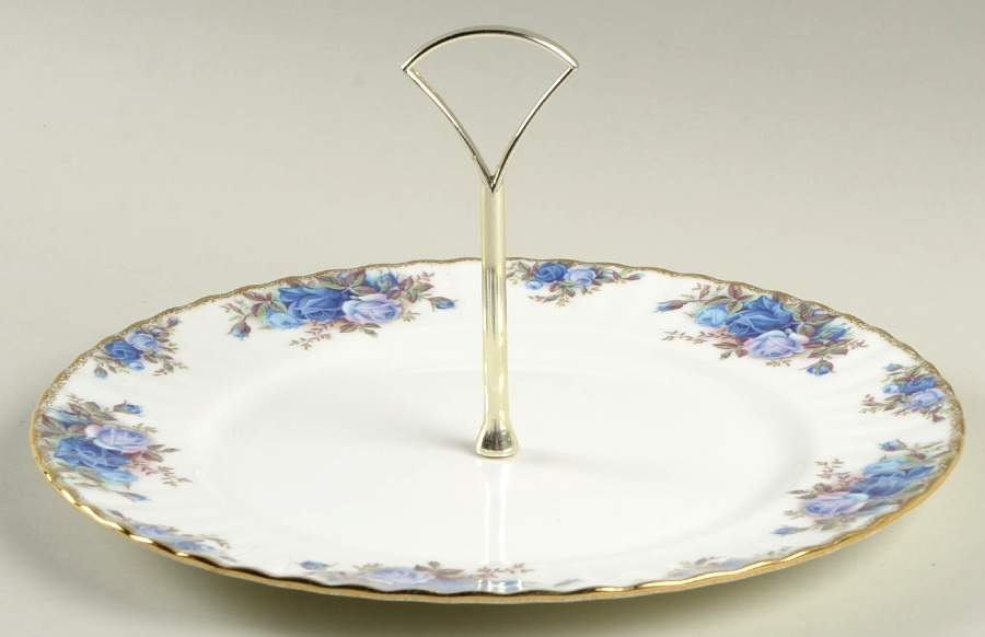 Moonlight Rose Round Serving Plate with Handle (DP) by Royal Albert-1