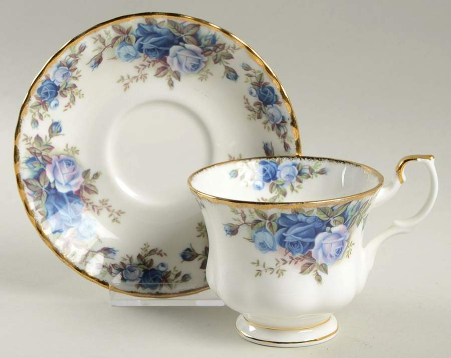 Moonlight Rose Footed Cup & Saucer Set by Royal Albert-1