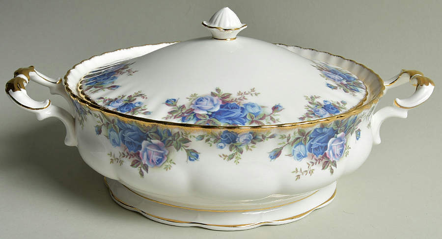 Moonlight Rose Round Covered Vegetable by Royal Albert-1