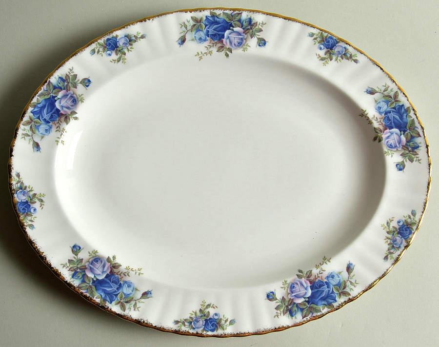 Moonlight Rose 13" Oval Serving Platter by Royal Albert-1