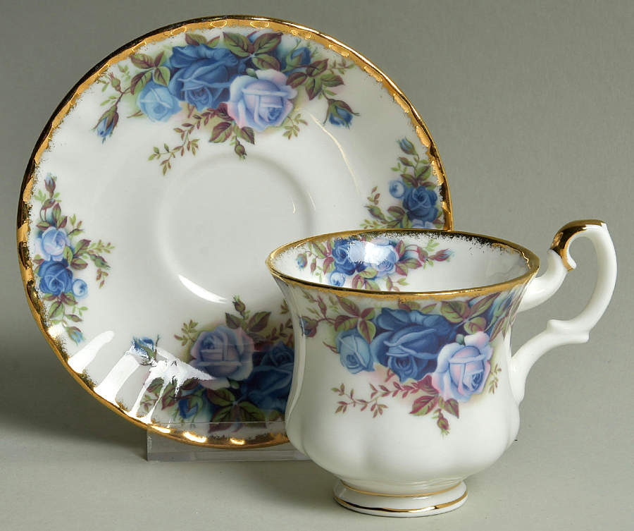 Moonlight Rose Footed Demitasse Cup & Saucer Set by Royal Albert-1