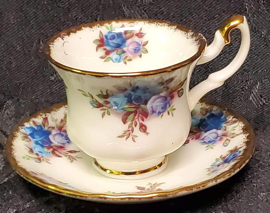 Moonlight Rose Footed Toy Cup and Saucer Set by Royal Albert-1