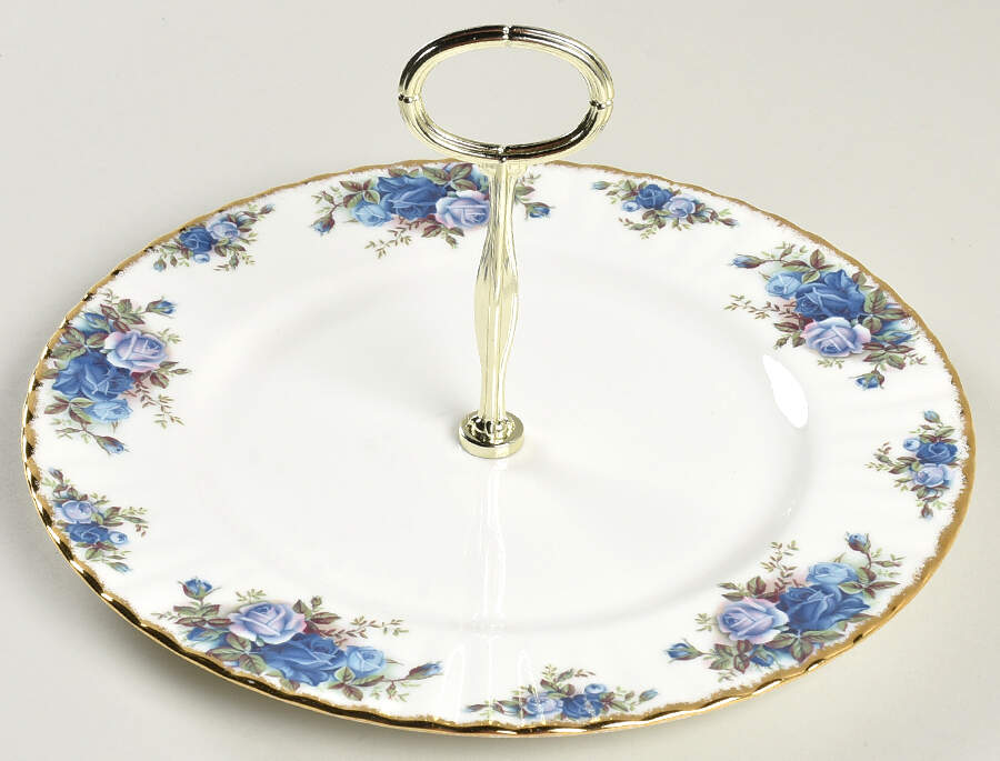Moonlight Rose Round Serving Plate with Center Handle (Dp) Hc by Royal Albert-1