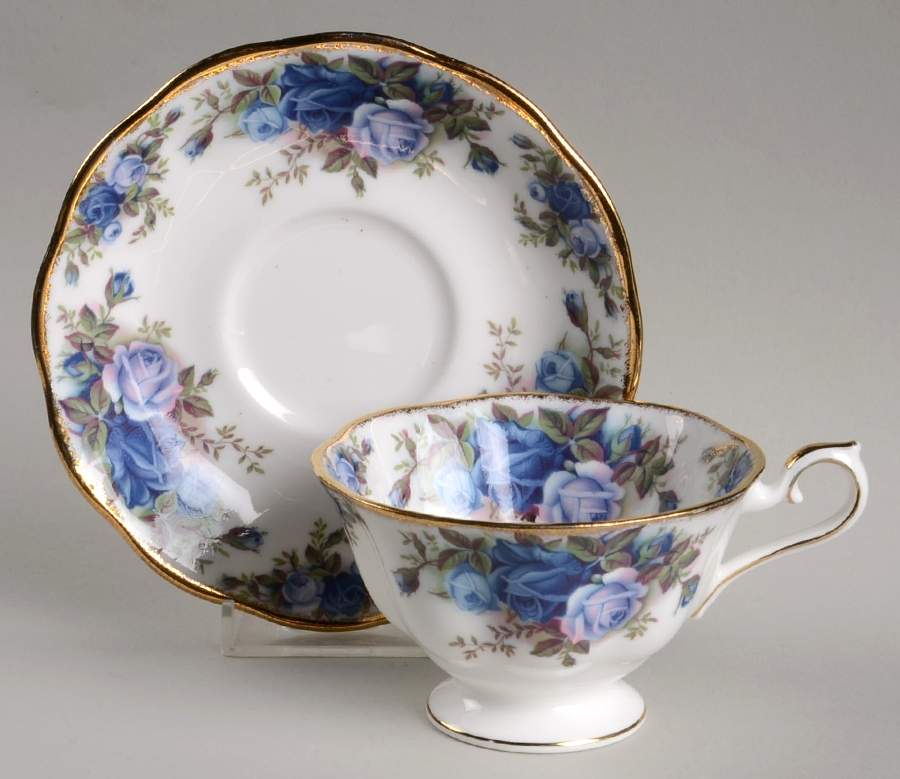Moonlight Rose Footed Cup & Saucer Set by Royal Albert-1