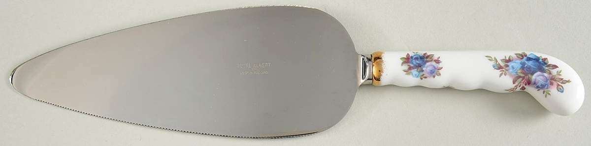 Moonlight Rose Pie Server with Stainless Blade by Royal Albert-1