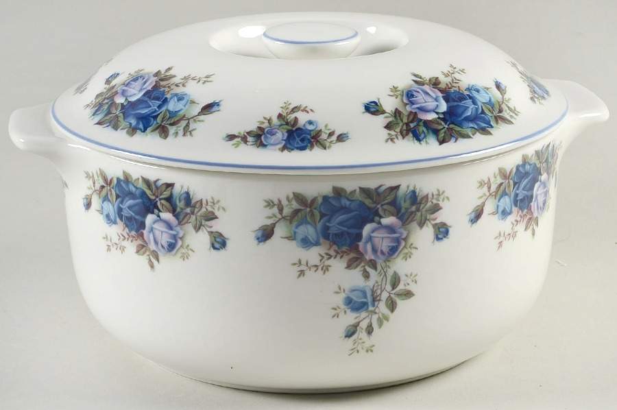 Moonlight Rose 3 Quart Round Covered Casserole by Royal Albert-1