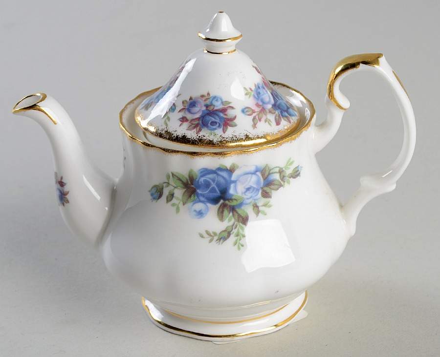 Moonlight Rose Miniature Teapot & Lid by Royal Albert-1