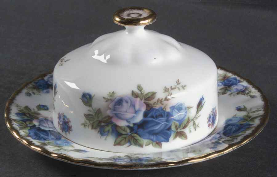 Moonlight Rose Round Covered Butter by Royal Albert-1