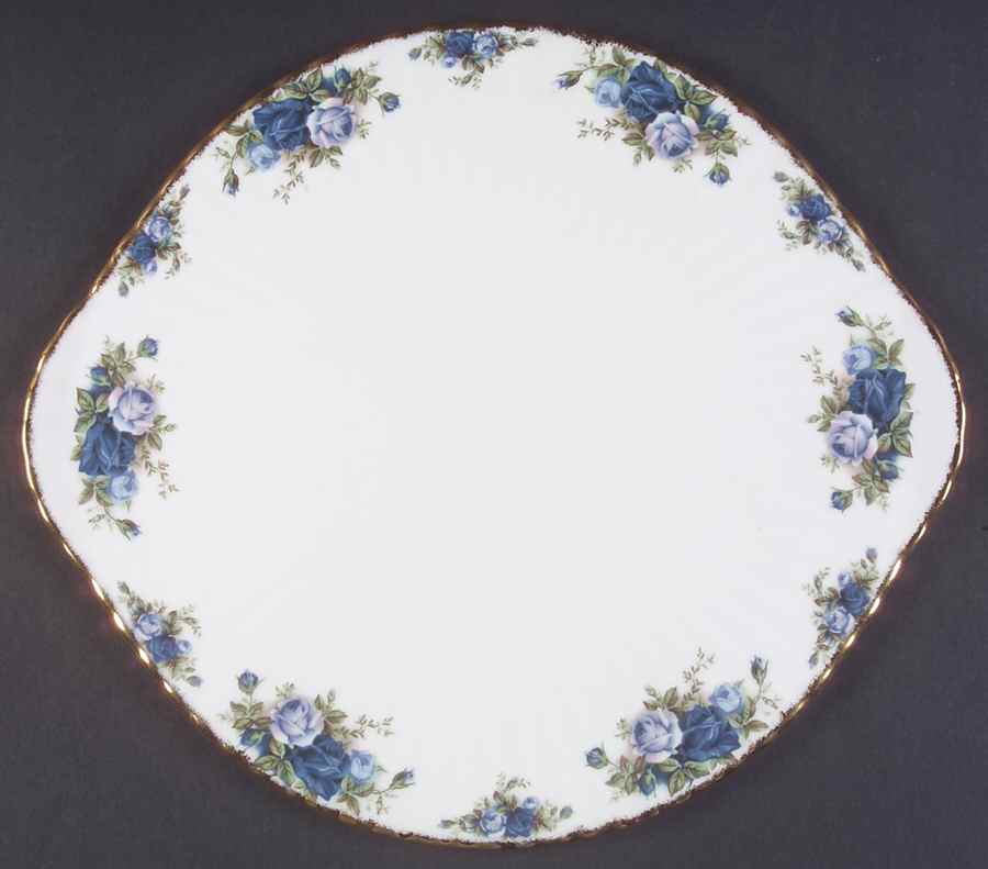 Moonlight Rose Low Footed Cake Plate by Royal Albert-1