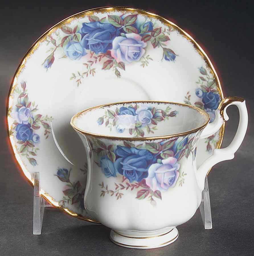 Moonlight Rose Footed Demitasse Cup & Saucer Set by Royal Albert-1