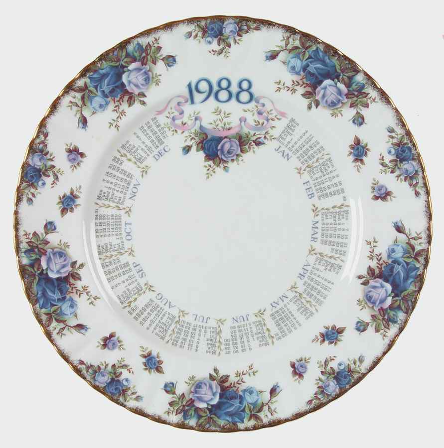 Moonlight Rose Calendar Plate by Royal Albert-1