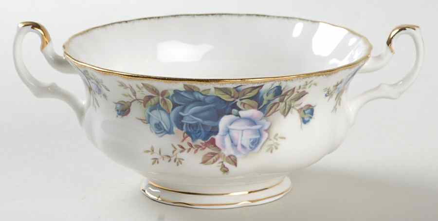 Moonlight Rose Footed Cream Soup Bowl by Royal Albert-1
