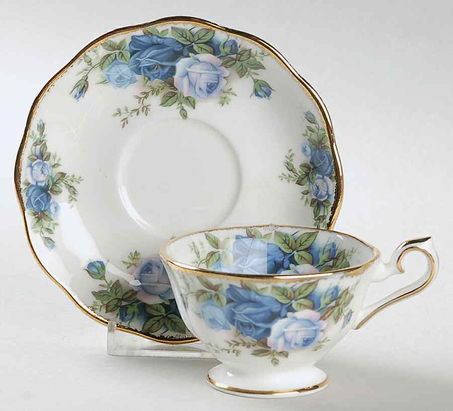 Moonlight Rose Footed Demitasse Cup & Saucer Set by Royal Albert-1