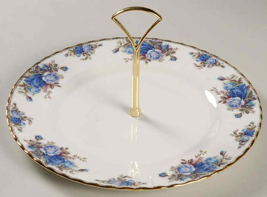 Moonlight Rose Round Serving Plate with Handle (DP) by Royal Albert-1