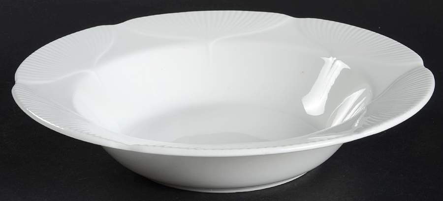 Morning Star (All White) Rim Soup Bowl by Royal Albert-1