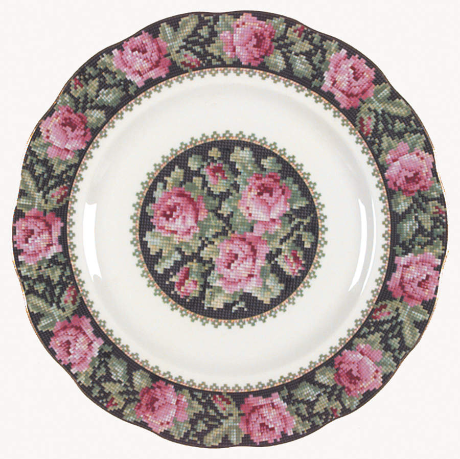 Needle Point Dinner Plate by Royal Albert-1
