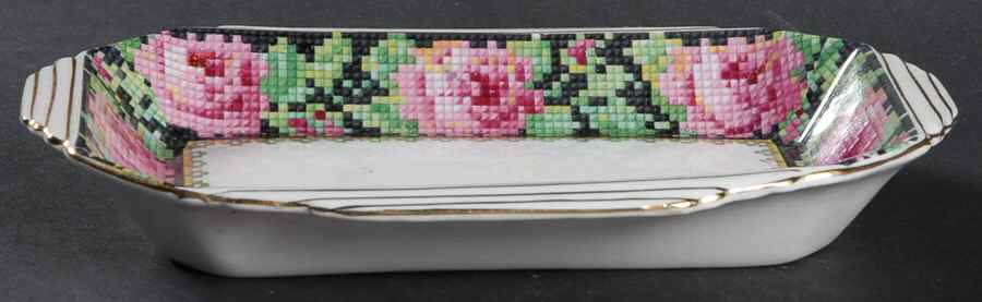Needle Point Rectangular Sweet Meat Dish by Royal Albert-1