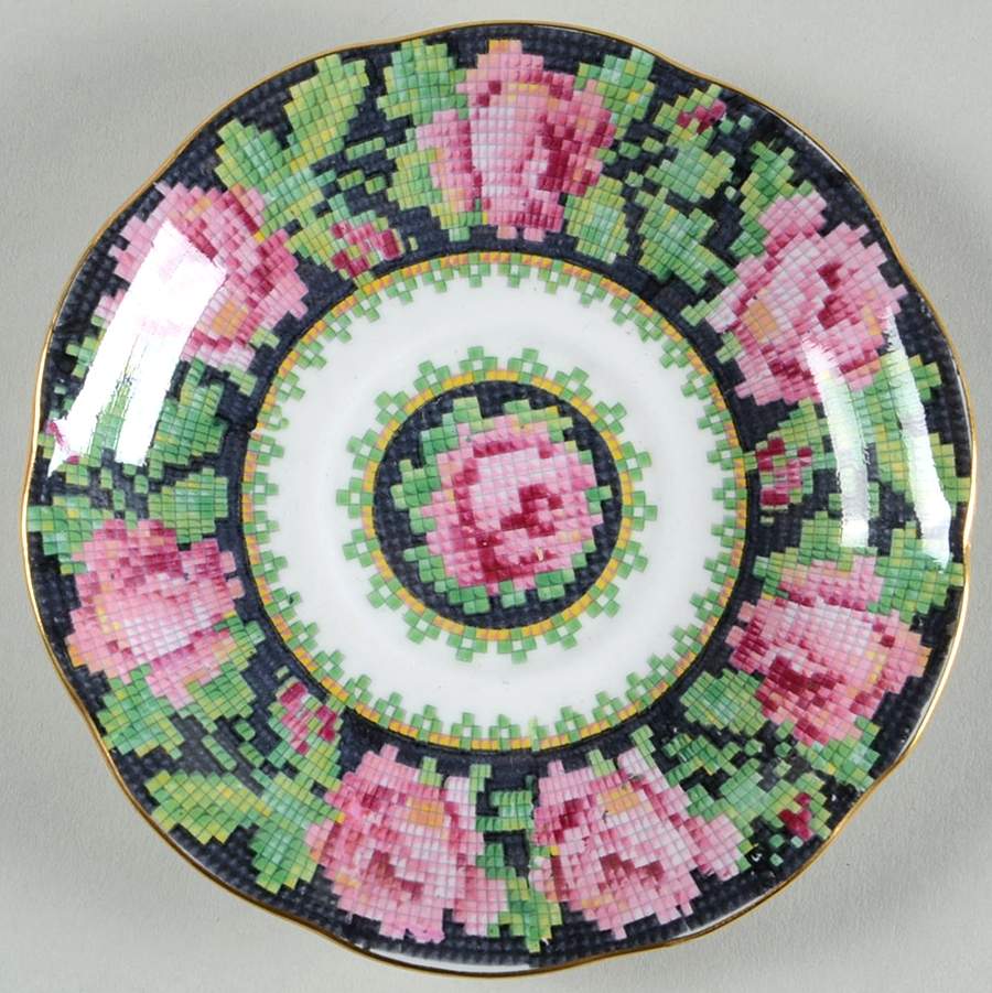 Needle Point Saucer for Demitasse Cup by Royal Albert-1
