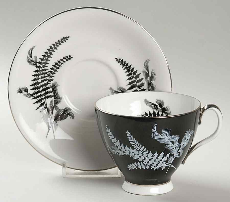 Night and Day (Smooth) Footed Cup & Saucer Set by Royal Albert-1
