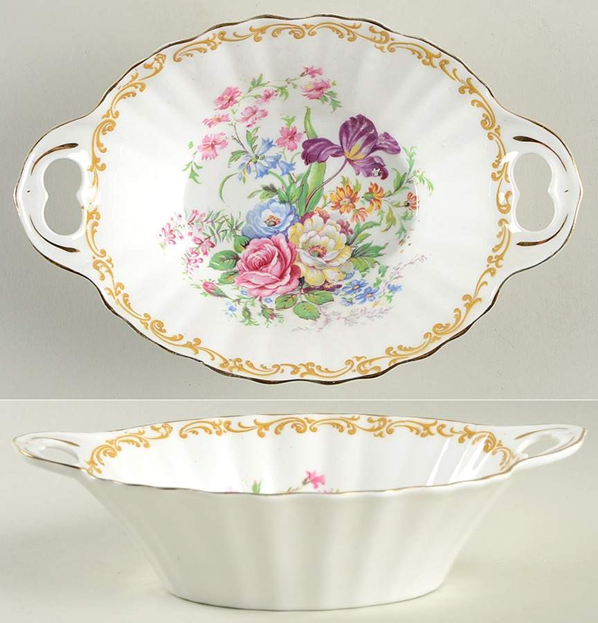 Nosegay 8" Oval Sweet Meat Dish by Royal Albert-1