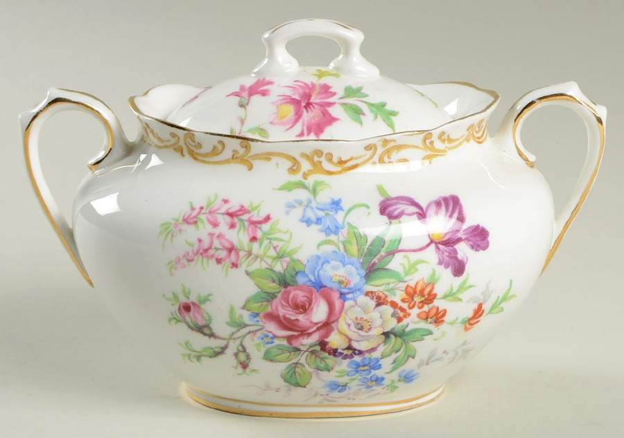 Nosegay Sugar Bowl & Lid by Royal Albert-1