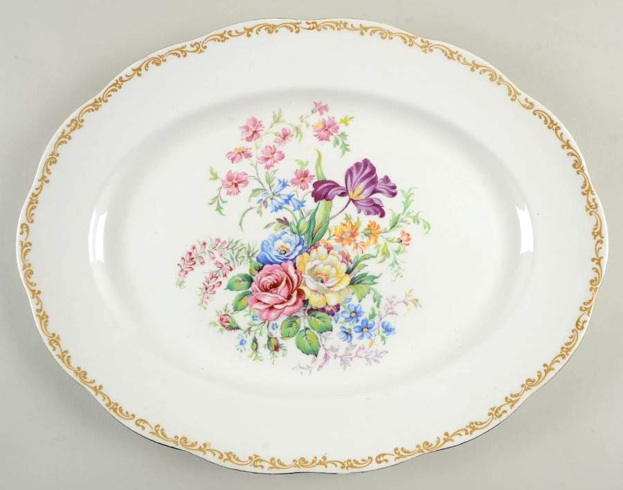Nosegay 16" Oval Serving Platter by Royal Albert-1
