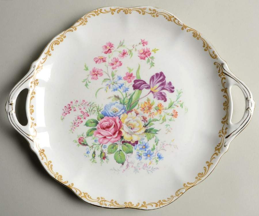 Nosegay Handled Cake Plate by Royal Albert-1