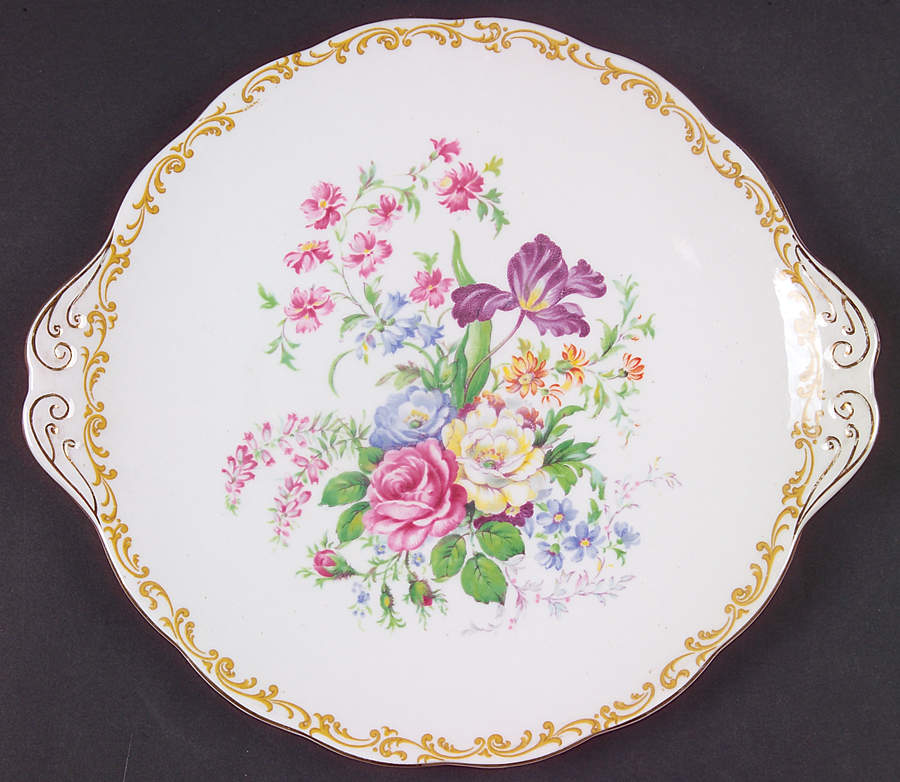 Nosegay Handled Cake Plate by Royal Albert-1