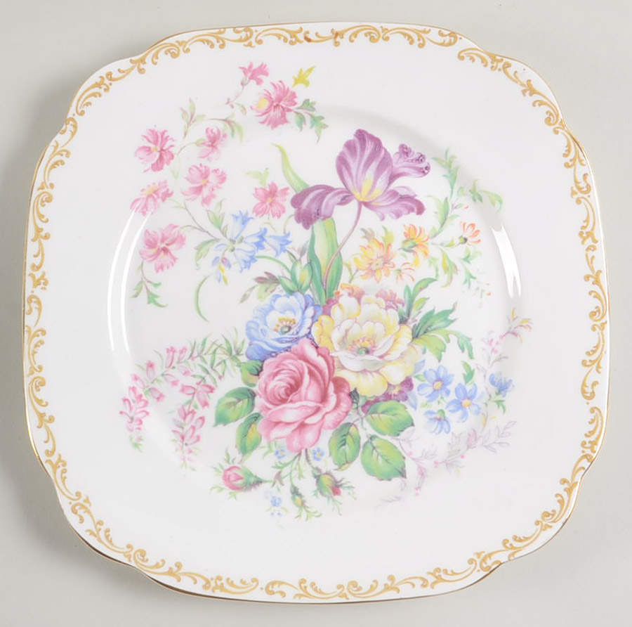 Nosegay Square Luncheon Plate by Royal Albert-1