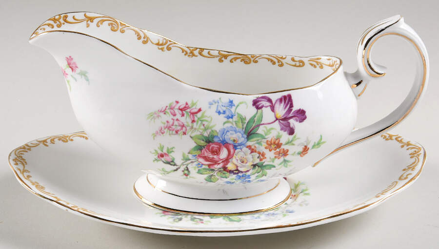 Nosegay Gravy Boat & Underplate by Royal Albert-1