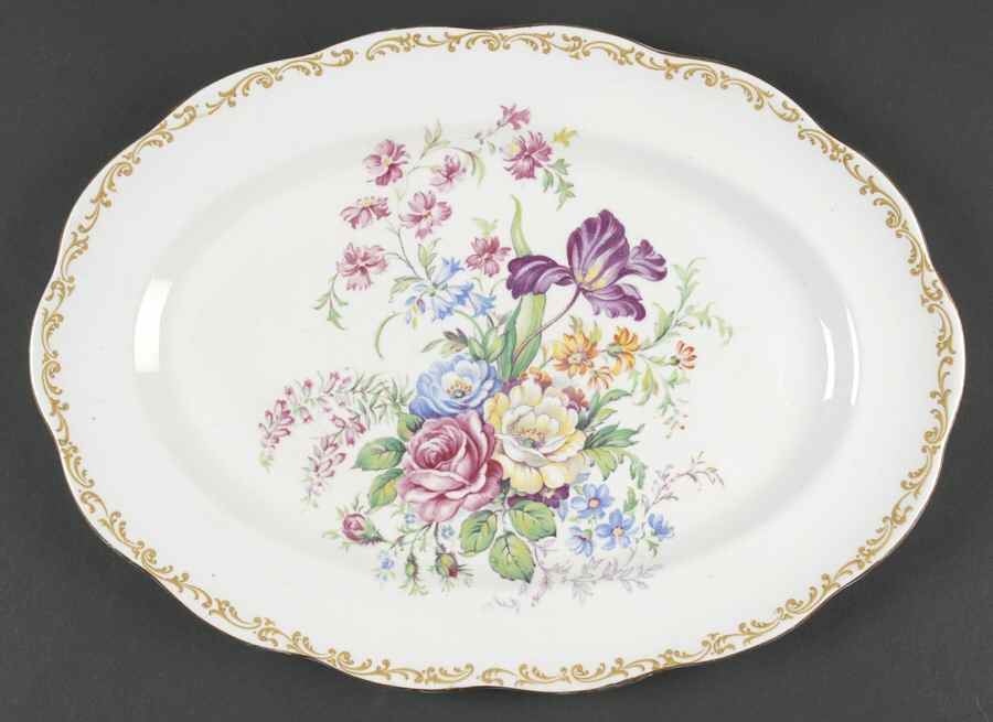 Nosegay 13" Oval Serving Platter by Royal Albert-1