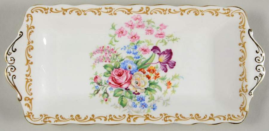 Nosegay Tray for Creamer & Sugar with Lid by Royal Albert-1