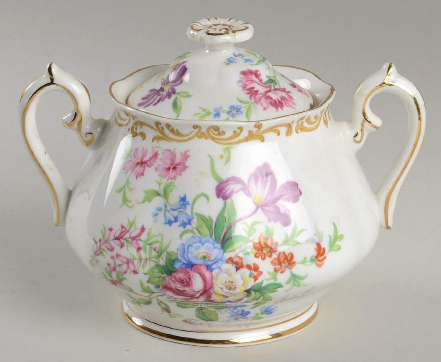 Nosegay Sugar Bowl & Lid by Royal Albert-1