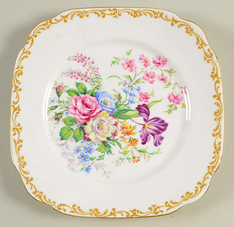 Nosegay Square Salad Plate by Royal Albert-1
