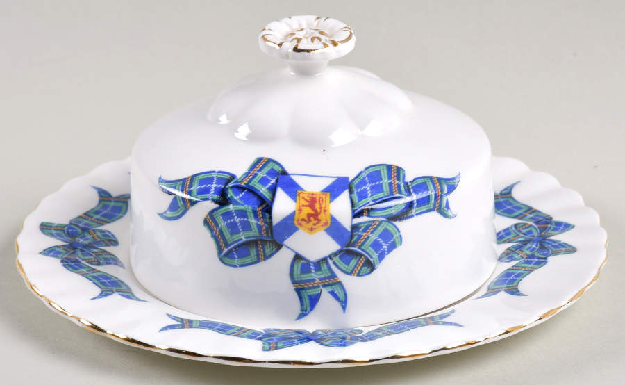 Nova Scotia Tartan Round Covered Butter by Royal Albert-1