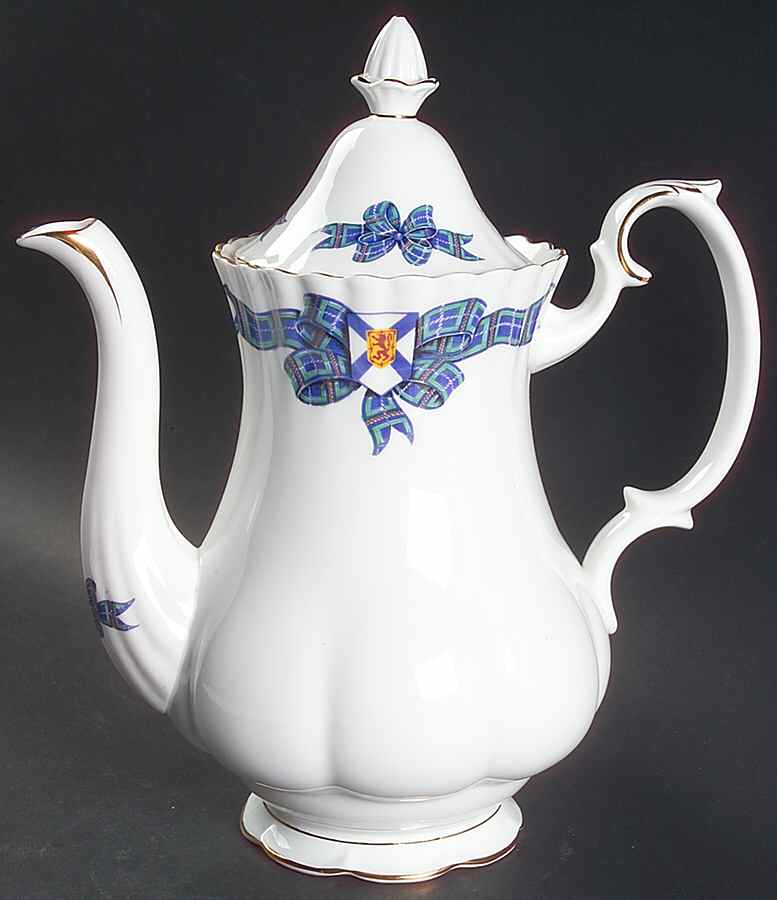 Nova Scotia Tartan Coffee Pot & Lid by Royal Albert-1