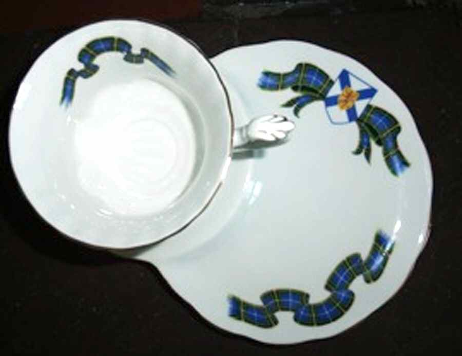 Nova Scotia Tartan Dessert Plate & Cup Set by Royal Albert-1