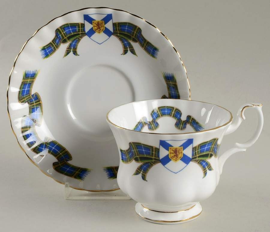 Nova Scotia Tartan Footed Cup & Saucer Set by Royal Albert-1