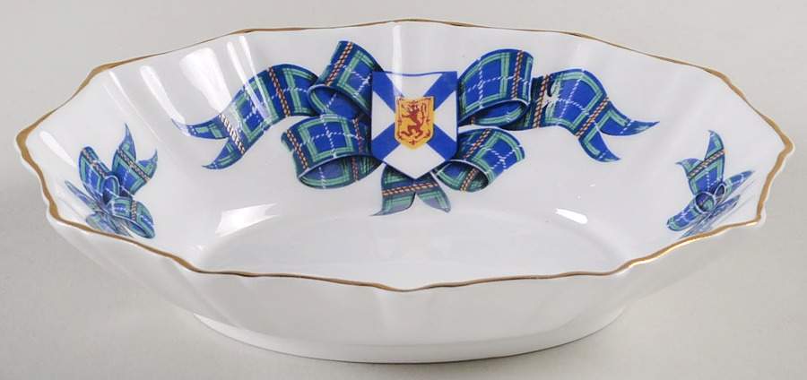 Nova Scotia Tartan 5" Oval Sweet Meat Dish by Royal Albert-1