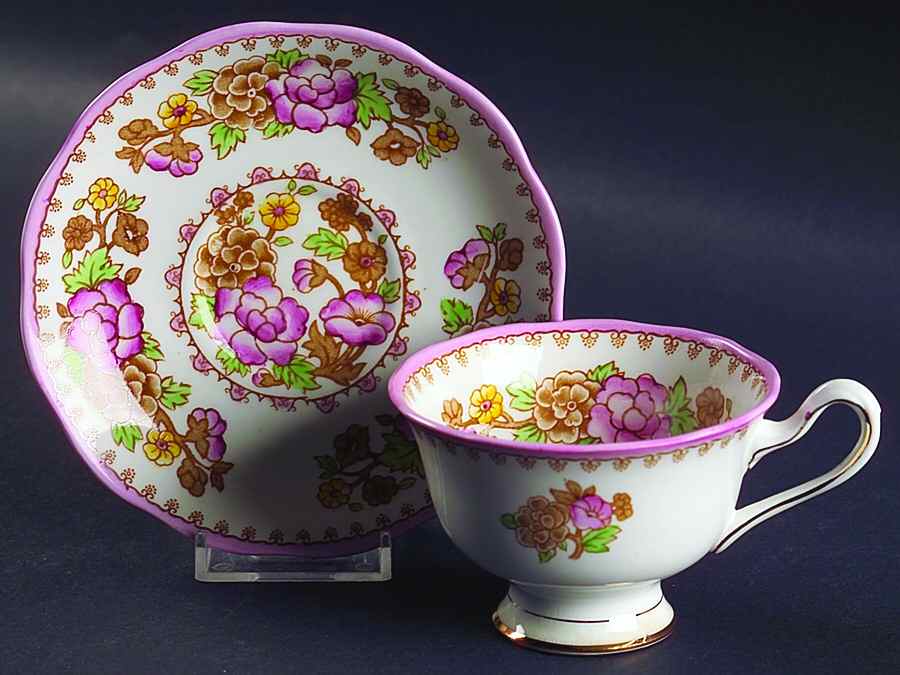 Old Cathay Footed Cup & Saucer Set by Royal Albert-1
