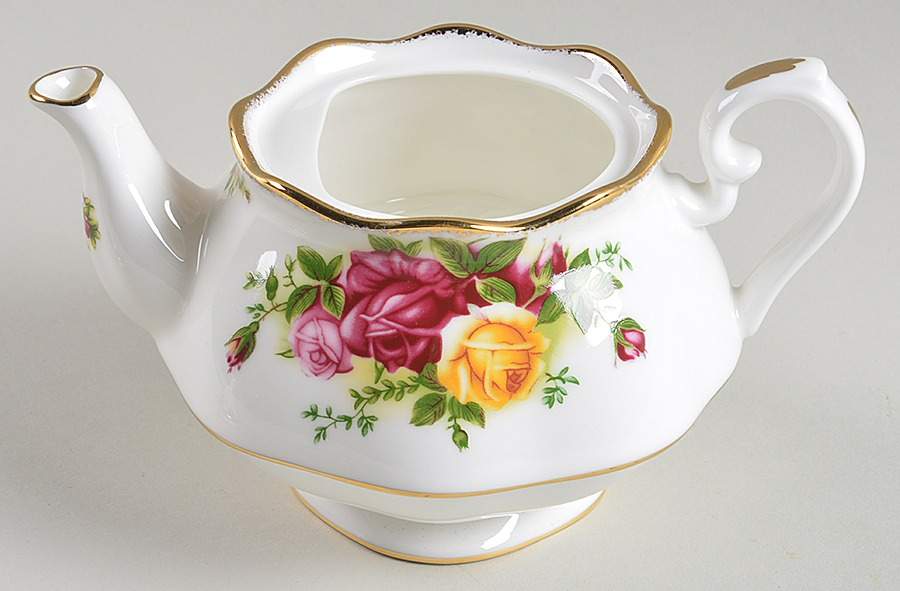 Old Country Roses Teapot No Lid for Individual Teapot & Cup Set by Royal Albert-1
