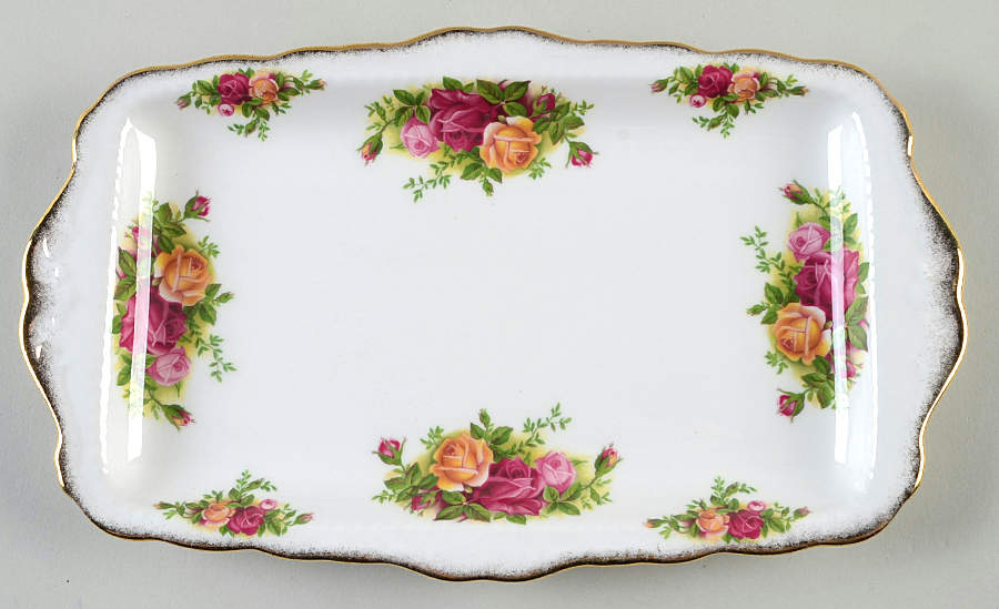 Old Country Roses Large Sandwich Tray by Royal Albert-1