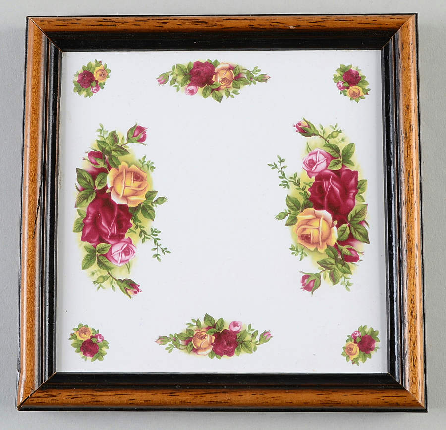 Old Country Roses Wood Frame Trivet by Royal Albert-1