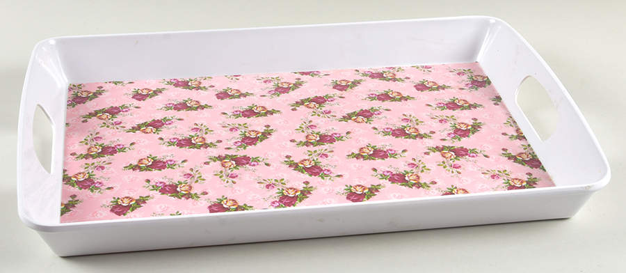 Old Country Roses 18" Rectangular Handled Serving Melamine Tray by Royal Albert-1