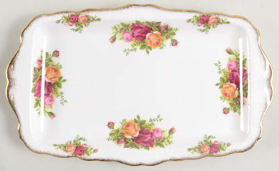 Old Country Roses Large Sandwich Tray by Royal Albert-1